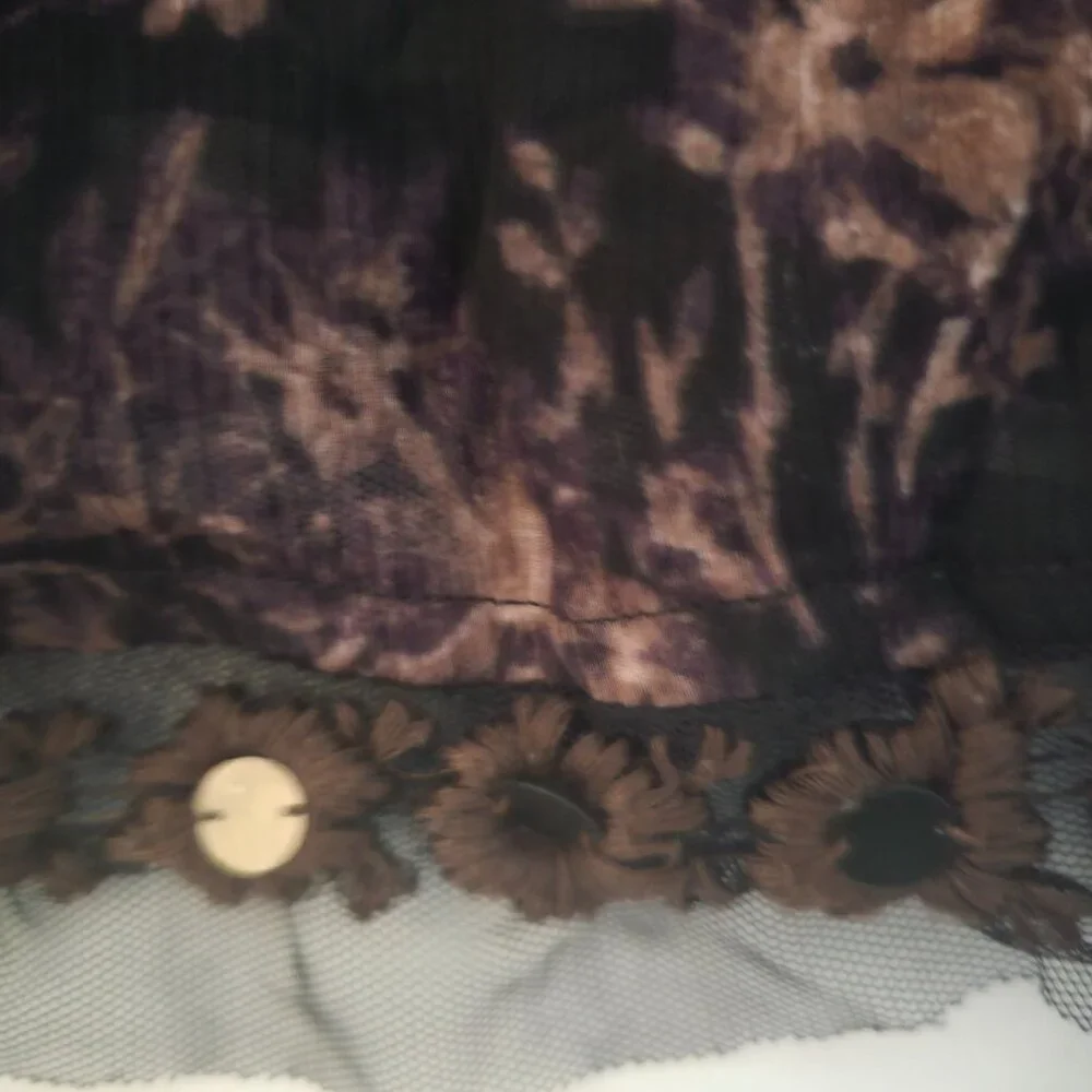 Free People Women's Midnight Garden Combo Sheer Long Sleeve Elsie Dress XS/TP - Picture 8 of 14